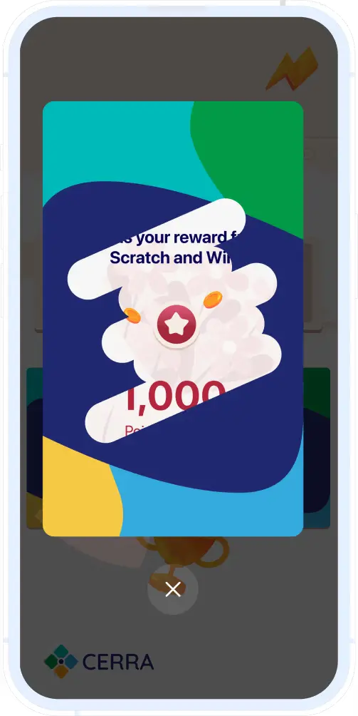 Gamified customer loyalty features including challenges, quests, and reward-based mini games